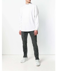 Мужские темно-серые джинсы с принтом от Palm Angels