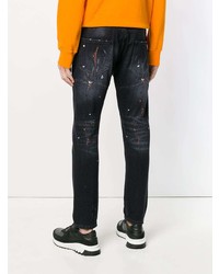 Мужские темно-серые джинсы с принтом от Les Hommes Urban