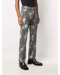 Мужские темно-серые джинсы с принтом от Misbhv