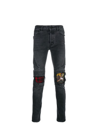Мужские темно-серые джинсы с принтом от Marcelo Burlon County of Milan