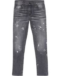 Мужские темно-серые джинсы с принтом от Off-White