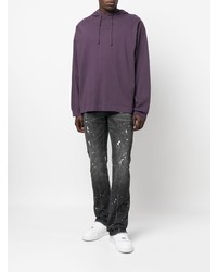 Мужские темно-серые джинсы с принтом от purple brand