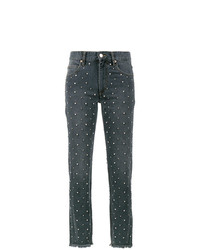 Женские темно-серые джинсы с украшением от Isabel Marant