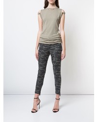 Темно-серые джинсы скинни с камуфляжным принтом от Nicole Miller