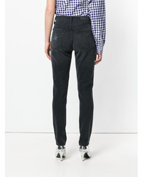 Темно-серые джинсы скинни с украшением от Grlfrnd