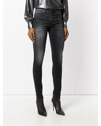 Темно-серые джинсы скинни от Saint Laurent