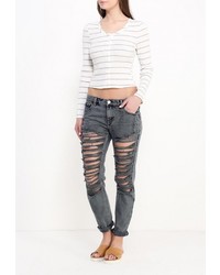 Темно-серые джинсы скинни от Glamorous