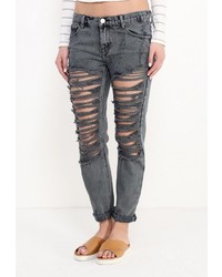 Темно-серые джинсы скинни от Glamorous