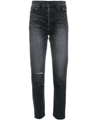 Темно-серые джинсы скинни от Saint Laurent