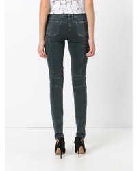 Темно-серые джинсы скинни от Balmain