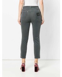 Темно-серые джинсы скинни от Miu Miu