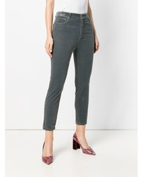 Темно-серые джинсы скинни от Miu Miu