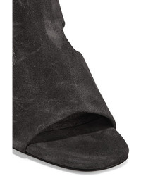 Женские темно-серые замшевые босоножки с вырезом от Rag & Bone