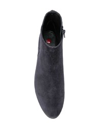 Темно-серые замшевые ботильоны на танкетке от Högl