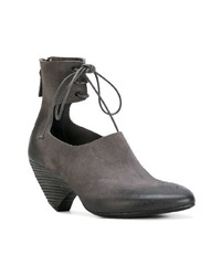Темно-серые замшевые ботильоны на танкетке от Marsèll