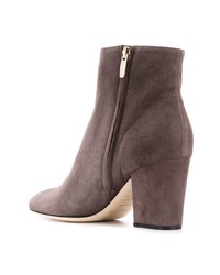 Темно-серые замшевые ботильоны от Sergio Rossi