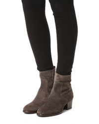 Темно-серые замшевые ботильоны от Frye
