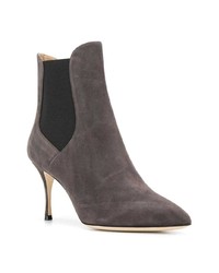 Темно-серые замшевые ботильоны от Sergio Rossi
