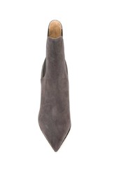 Темно-серые замшевые ботильоны от Sergio Rossi