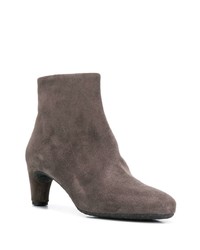 Темно-серые замшевые ботильоны от Del Carlo
