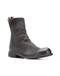 Темно-серые замшевые ботильоны от Officine Creative