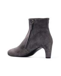 Темно-серые замшевые ботильоны от Del Carlo