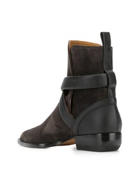 Темно-серые замшевые ботильоны от Chloé