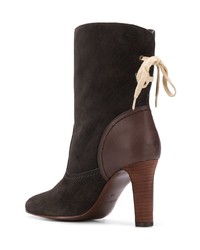 Темно-серые замшевые ботильоны от See by Chloe