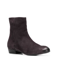 Темно-серые замшевые ботильоны от Pantanetti