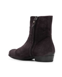 Темно-серые замшевые ботильоны от Pantanetti