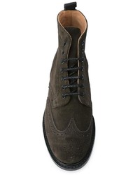 Темно-серые замшевые ботинки броги от Church's