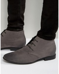 Темно-серые замшевые ботинки дезерты от ASOS DESIGN