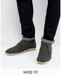 Темно-серые замшевые ботинки дезерты от Asos