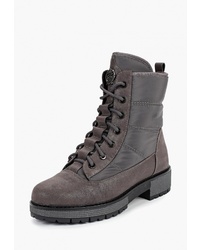 Женские темно-серые замшевые ботинки на шнуровке от King Boots