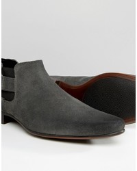Мужские темно-серые замшевые ботинки челси от Asos