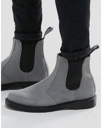 Мужские темно-серые замшевые ботинки челси от Dr. Martens