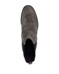 Мужские темно-серые замшевые ботинки челси от Hogan