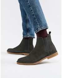 Мужские темно-серые замшевые ботинки челси от Office