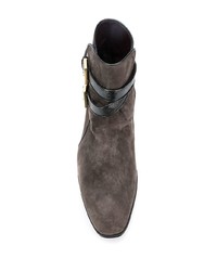 Мужские темно-серые замшевые ботинки челси от Lidfort