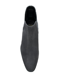 Мужские темно-серые замшевые ботинки челси от Saint Laurent