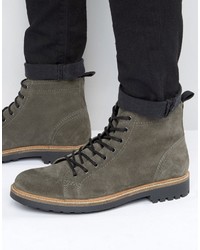 Мужские темно-серые замшевые ботинки от Asos