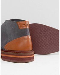 Мужские темно-серые замшевые ботинки от Ted Baker