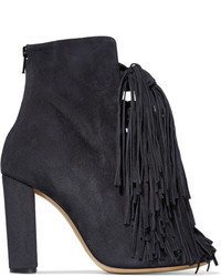 Женские темно-серые замшевые ботинки от Chloé