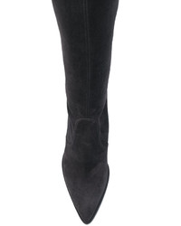 Женские темно-серые замшевые ботинки от Stuart Weitzman