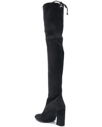 Женские темно-серые замшевые ботинки от Stuart Weitzman