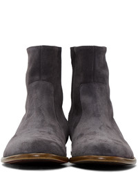 Мужские темно-серые замшевые ботинки от Robert Geller