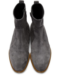 Мужские темно-серые замшевые ботинки от Robert Geller