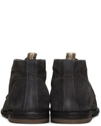 Мужские темно-серые замшевые ботинки от Officine Creative