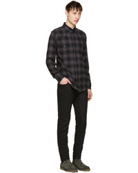 Мужские темно-серые замшевые ботинки от Saint Laurent