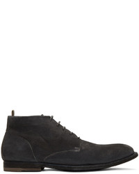 Мужские темно-серые замшевые ботинки от Officine Creative